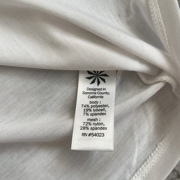 Athleta White Tee With Mesh Details - Picture 4 of 11